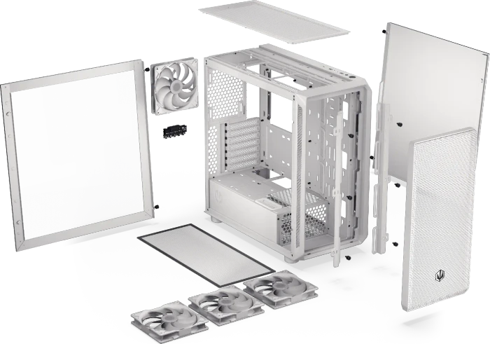 Endorfy Arx 700 ARGB White, Glasfenster
