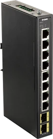 D-Link DIS-100G Industrial Railmount Gigabit Switch, 8x RJ-45, 2x SFP (DIS-100G-10S)