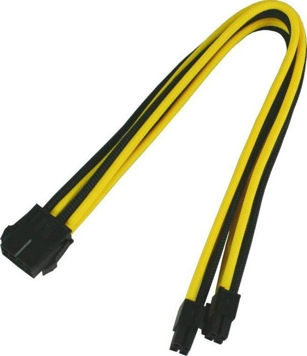 Nanoxia 8-Pin EPS Verlängerung 30cm, single schwarz/gelb