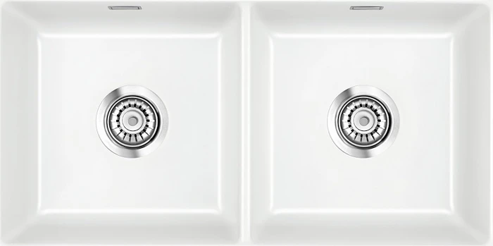 systemceram Mera Twin U/g Unterbau Doppelspüle grönland