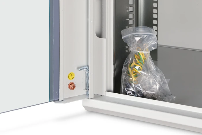Digitus Dynamic-N Serie 19" Wandgehäuse 7HE, unmontiert, Sicherheitsglastür, IP2X, RAL 7035, 450mm tief