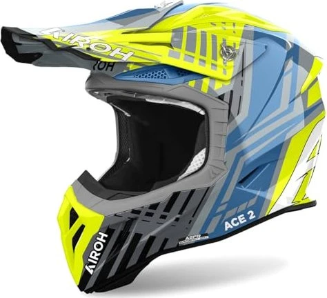 Airoh Aviator Ace 2 Proud gelb/grau/blau/schwarz