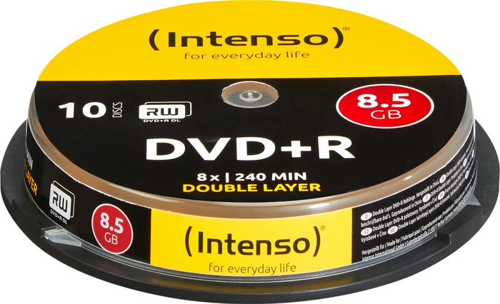 Intenso DVD+R 8.5GB, 8x, 10er Spindel
