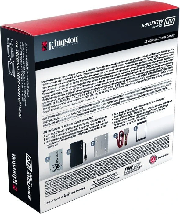 Kingston SSDNow UV400 - Upgrade Bundle Kit 960GB, 2.5" / SATA 6Gb/s