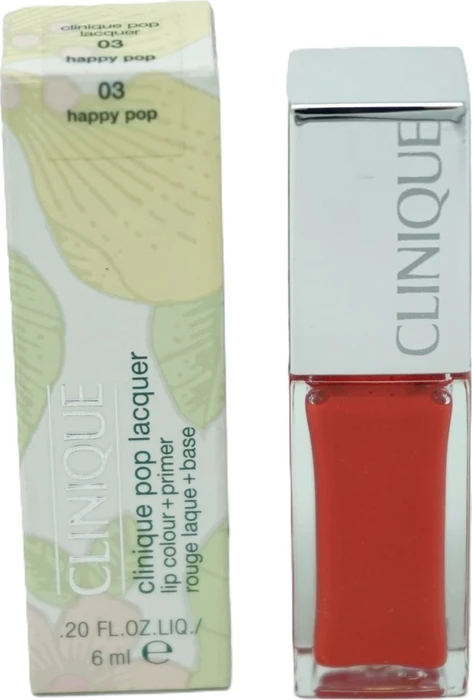 Clinique Pop Lacquer Lip Colour and Primer Lipgloss Happy Pop, 6.5ml
