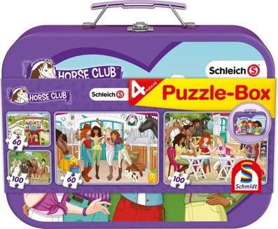 Schmidt Spiele Schleich Horse Club Puzzle-Box im Metallkoffer