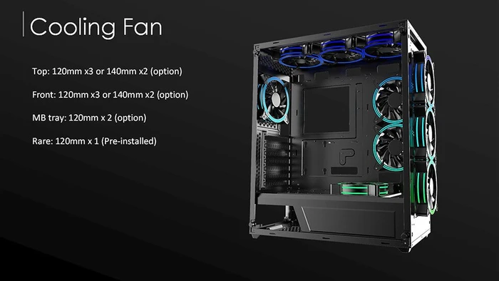 Raijintek Ponos MS, Glasfenster