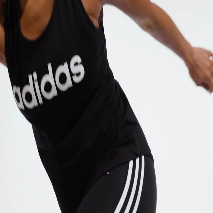 adidas Loungewear Essentials Loose Logo Funktionsshirt ärmellos schwarz/weiß (Damen)
