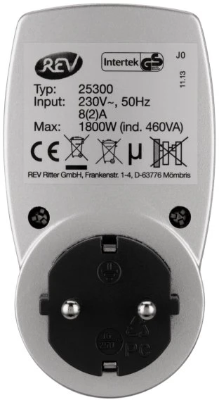 REV Ritter digitale Wochenzeitschaltuhr mit Zufallsfunktion, silber, 6er-Pack