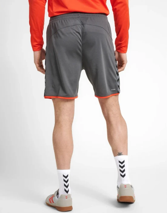 hummel Authentic Poly Short Hose kurz grau/orange (Herren)
