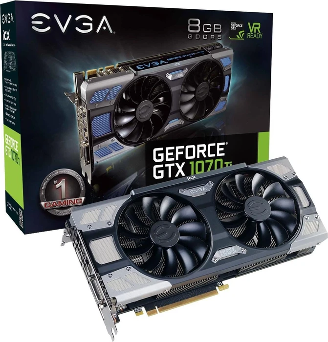 EVGA GeForce GTX 1070 Ti FTW2 Gaming, 8GB GDDR5, DVI, HDMI, 3x DP