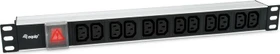 Equip 19" PDU Aluminium Steckdosenleiste, mit Schalter, 1HE, 12-fach, 16A/250V, silber, 1.8m