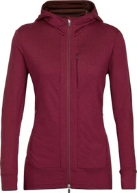 Icebreaker Quantum III Zip Hoodie Funktionsjacke cherry/espresso (Damen)