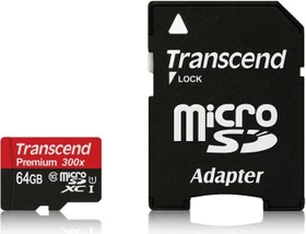 Transcend Premium R45/W20 64GB Kit, UHS-I, Class 10