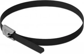 DeLOCK Edelstahl Kabelbinder, 4.6mm, 400mm, schwarz, 10 Stück
