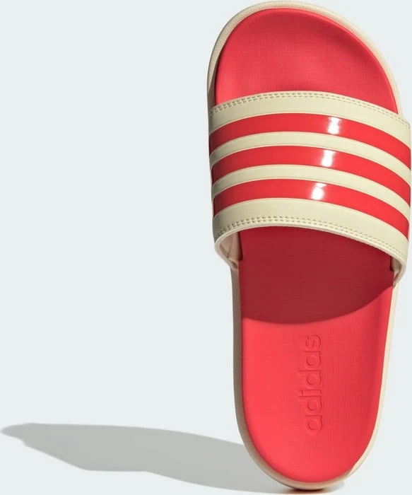 adidas Platform Adilette warm vanilla/semi lucid red (Damen)