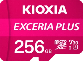 KIOXIA EXCERIA PLUS R100/W85 256GB Kit, UHS-I U3, A1, Class 10