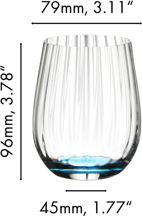 Riedel Tumbler Collection Optical Happy O Glas, 4 Stück