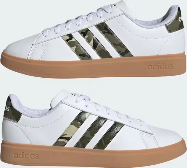 adidas Grand Court 2.0 cloud white/olive strata/putty grey
