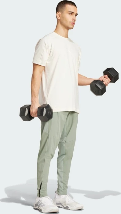 adidas Designed for Training Hybrid Trainingshose lang silver green (Herren)