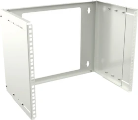 Lanview by Logon 19" Open Frame Rack 8HE, Wandmontage, tiefenverstellbar, weiß, 430mm tief
