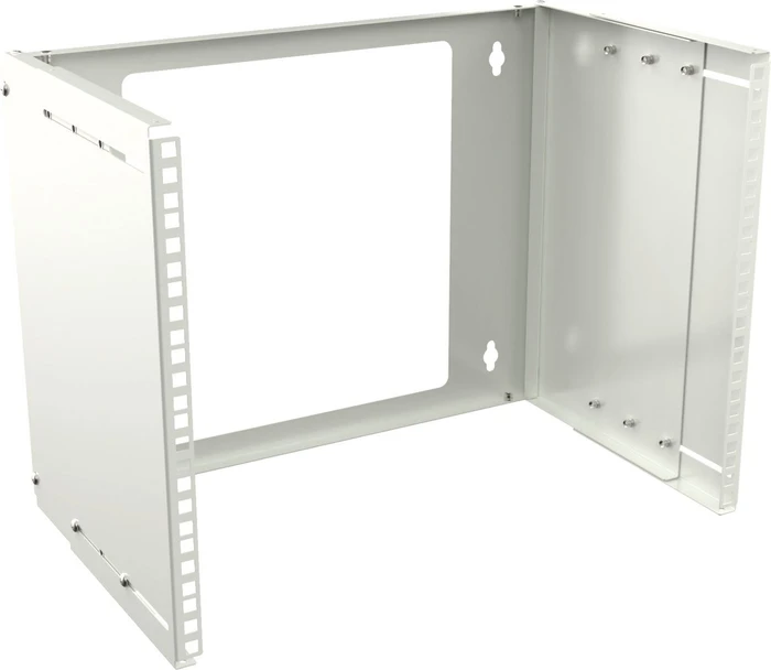 Lanview by Logon 19" Open Frame Rack 8HE, Wandmontage, tiefenverstellbar, weiß, 430mm tief