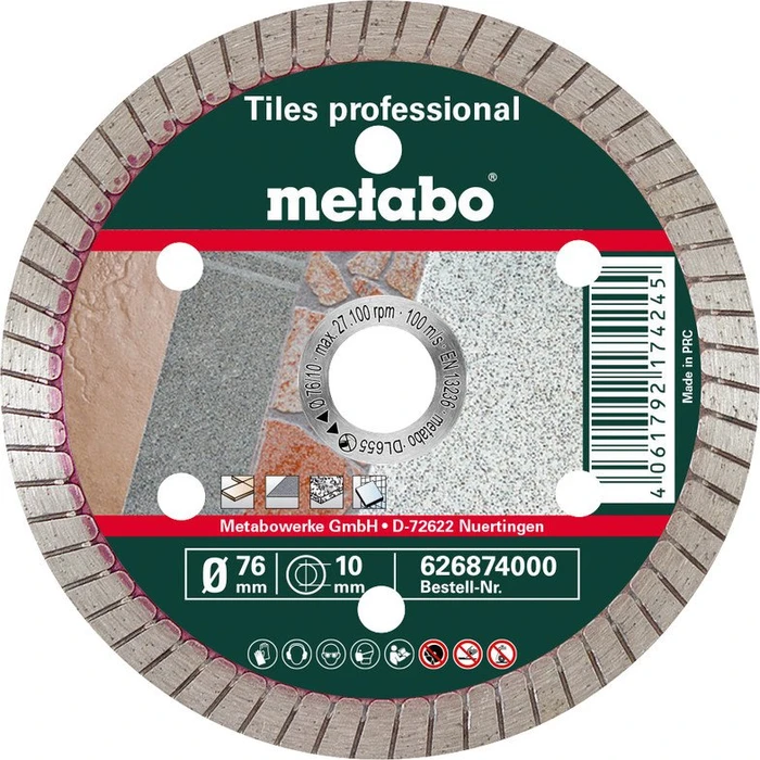 Metabo Professional TP Diamanttrennscheibe, 76x1x10mm, 1 Stück
