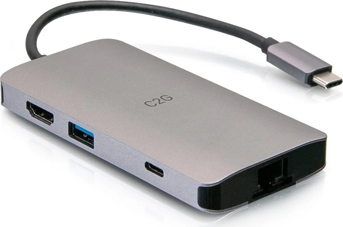 C2G USB-C 8-in-1 Mini Dock, Docking Station, 1x USB-C 3.0 [Stecker]