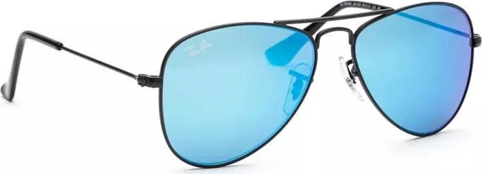 Ray-Ban RJ9506S Aviator Junior 50mm black/blue mirror (Junior)