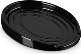 Le Creuset Löffelablage oval schwarz glänzend
