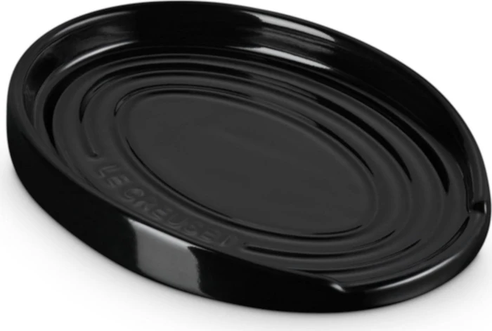Le Creuset Löffelablage oval schwarz glänzend