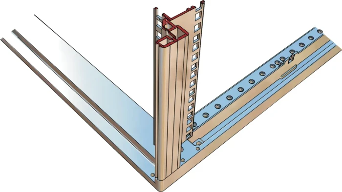 nVent Schroff Novastar, Slim Line 19" Schrankgestell 12HE, IP20, RAL 7021, 500mm tief