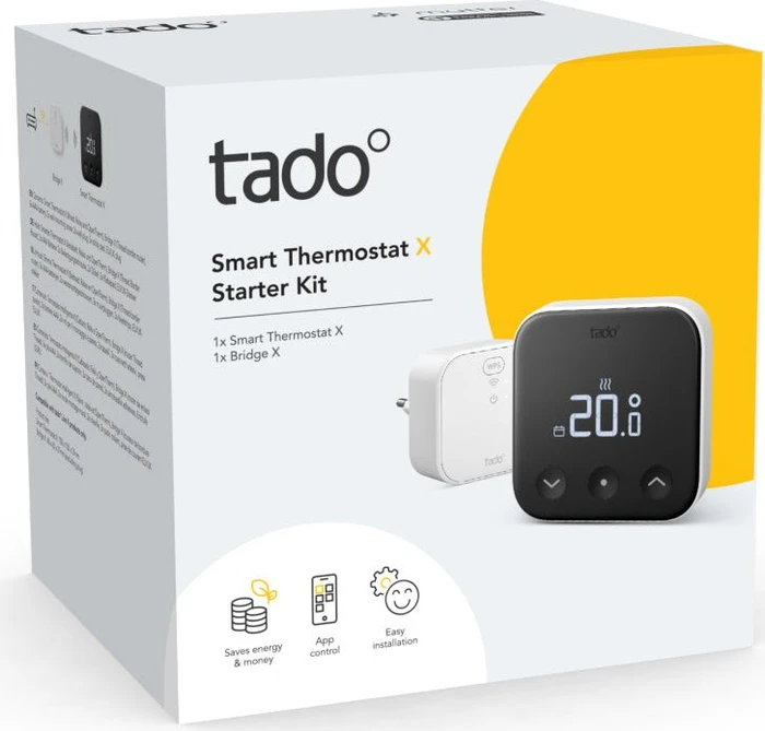 tado Starter Kit Smart Thermostat X, 1x Thermostat, inkl. Bridge, Set