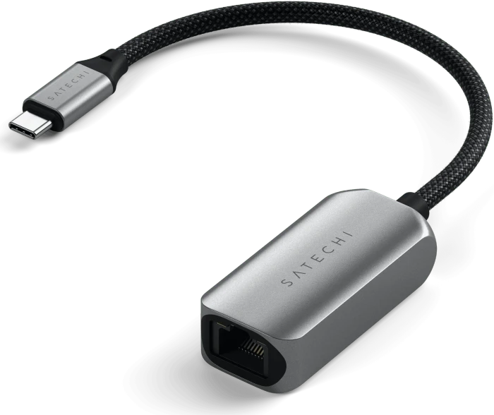 Satechi USB-C 2.5 Gigabit Ethernet Adapter, Space Gray, USB-C 3.0 [Stecker]