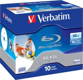 Verbatim BD-R 50GB, 6x, 10er Jewelcase, wide, inkjet printable