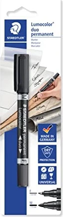 Staedtler Lumocolor duo 348 permanent schwarz