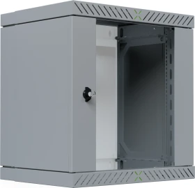 EFB Elektronik X-Rack 19" Wandgehäuse 12HE, fest, eigenbelüftet, tiefenverstellbar, 400-600mm, Sicherheitsglastür, IP20, RAL 7035, 600mm tief