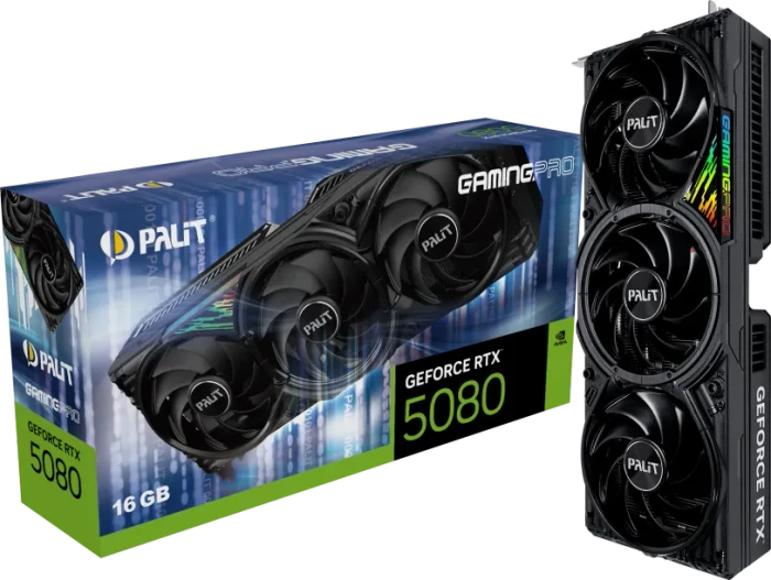 Palit GeForce RTX 5080 GamingPro, 16GB GDDR7, HDMI, 3x DP