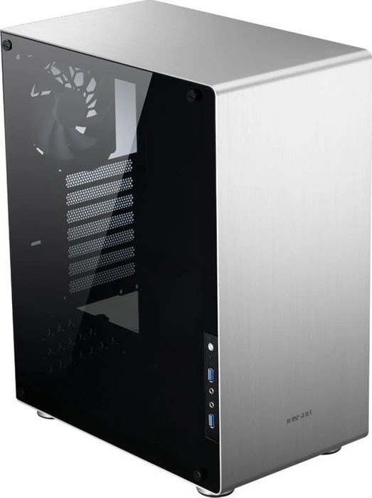 Jonsbo U4, silber, Glasfenster