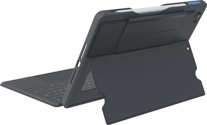 Deqster Smart Rugged Touch PLUS Keyboard für iPad 7/iPad 8/iPad 9, grau, DE