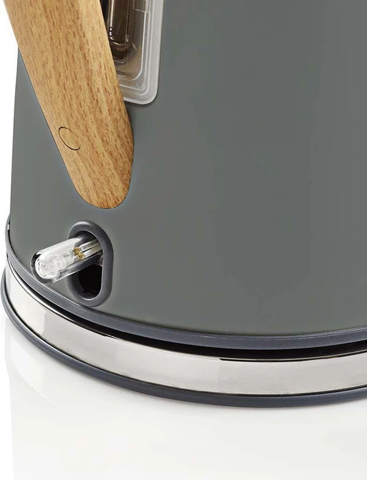 Nedis KAWK510EGY Soft-Touch Wasserkocher mit Holzgriff