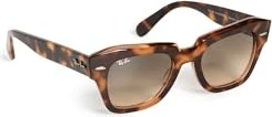 Ray-Ban RB2186 State Street 49mm pink tortoise-tortoise/brown-blue gradient