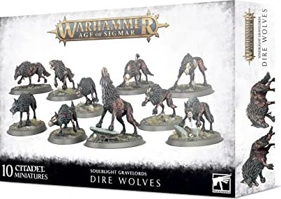 Games Workshop Warhammer Age of Sigmar - Soulblight Gravelords - Dire Wolves