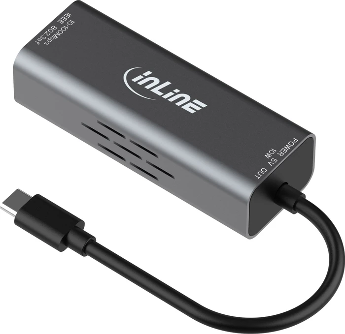 InLine PoE auf USB-C PoE-Adapter, LAN-Adapter, 10W, RJ-45, USB-C 2.0 [Stecker]