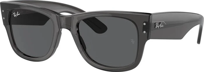 Ray-Ban RB0840S Mega Wayfarer polished transparent black/dark grey