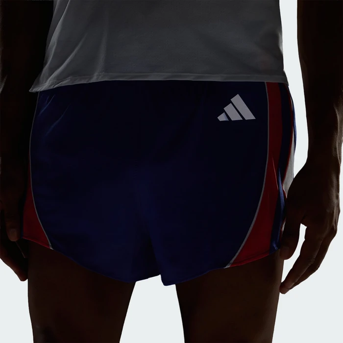 adidas Adizero Archive Laufhose kurz dual indigo/semi lucid red/white (Herren)
