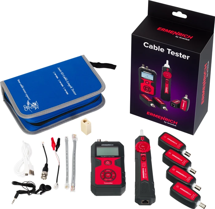 Ermenrich by Levenhuk Ping SM110 Network Cable Tester Kit, Kabel- und Netzwerktester Kit
