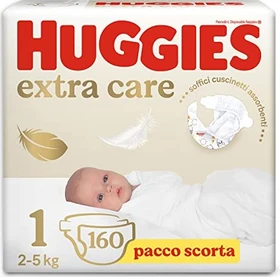 Huggies Extra Care Gr.1 Einwegwindel, 2-5kg, 160 Stück
