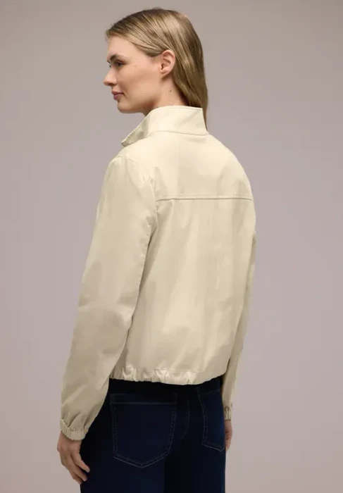 Street One Tunnelzug und Zipper Jacke smoke beige (Damen)