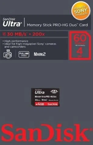 SanDisk Ultra Mark2 R30 Memory Stick PRO Duo 4GB